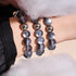 Carbonite | Argent | Bracelet de déclaration en verre sirène